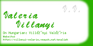 valeria villanyi business card